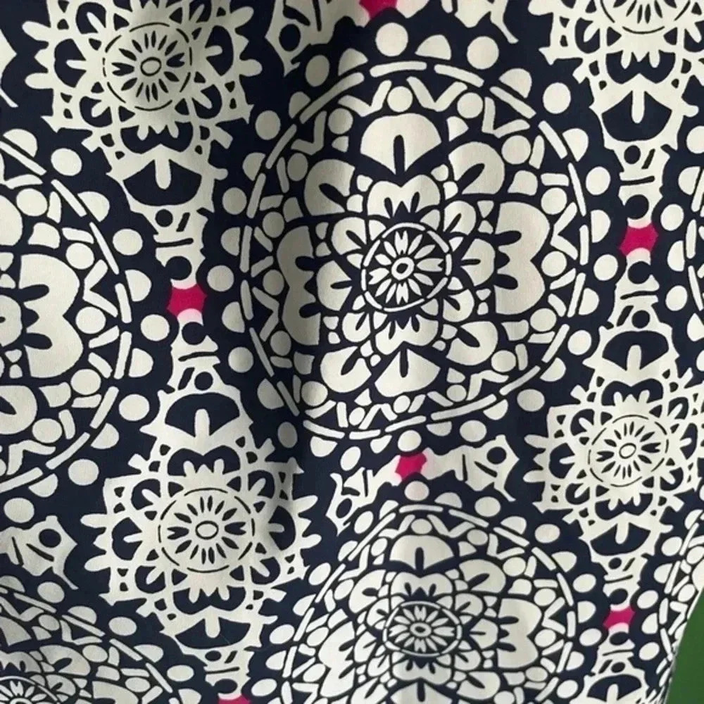 Lands End Tankini Top Swim Wear Suit Size 6‎ 6L Long Black White Pink EUC - Picture 2 of 5